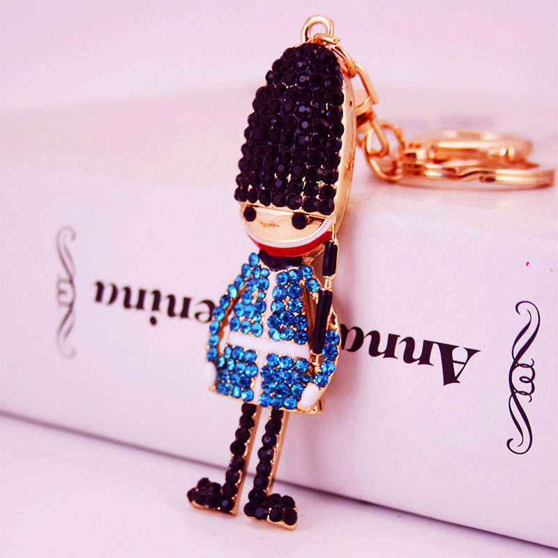 Wholesale Crystal Guard Diamond Zinc Alloy Keychain